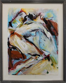 Gary Mauro, Large Abstract Oil Painting on Paper