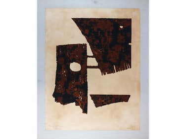 Mid Century Modern Screen Print Roberto Lardera