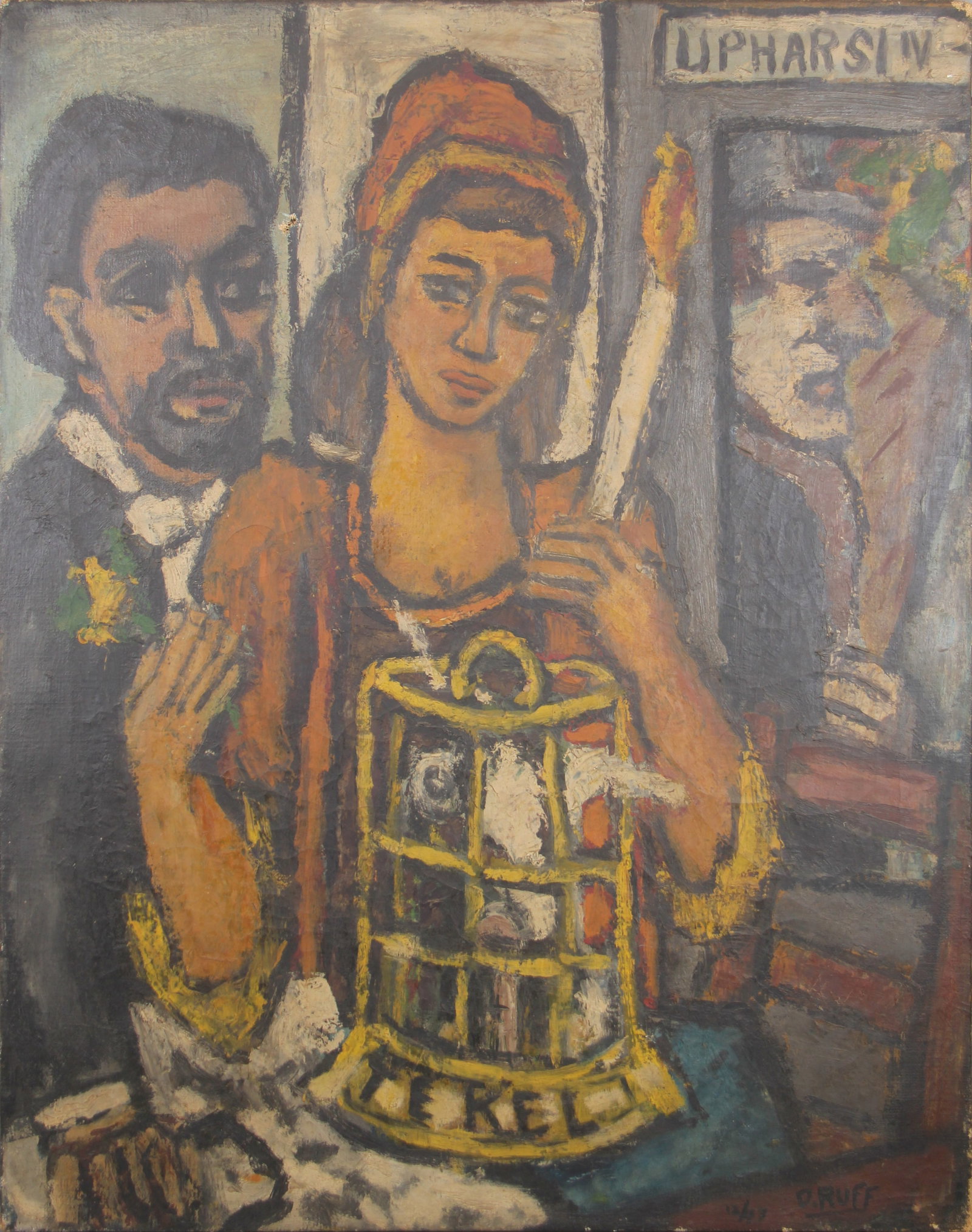 D. Ruff Oil on Canvas 1947: 22" x 28" signed lower left and dated. This lot is being offered on behalf of the New York Count Public Administrator from the Estate of Jason Schoenfeld (22-0226)