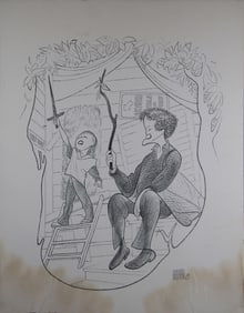 Al Hirschfeld Lithograph "Tree House"