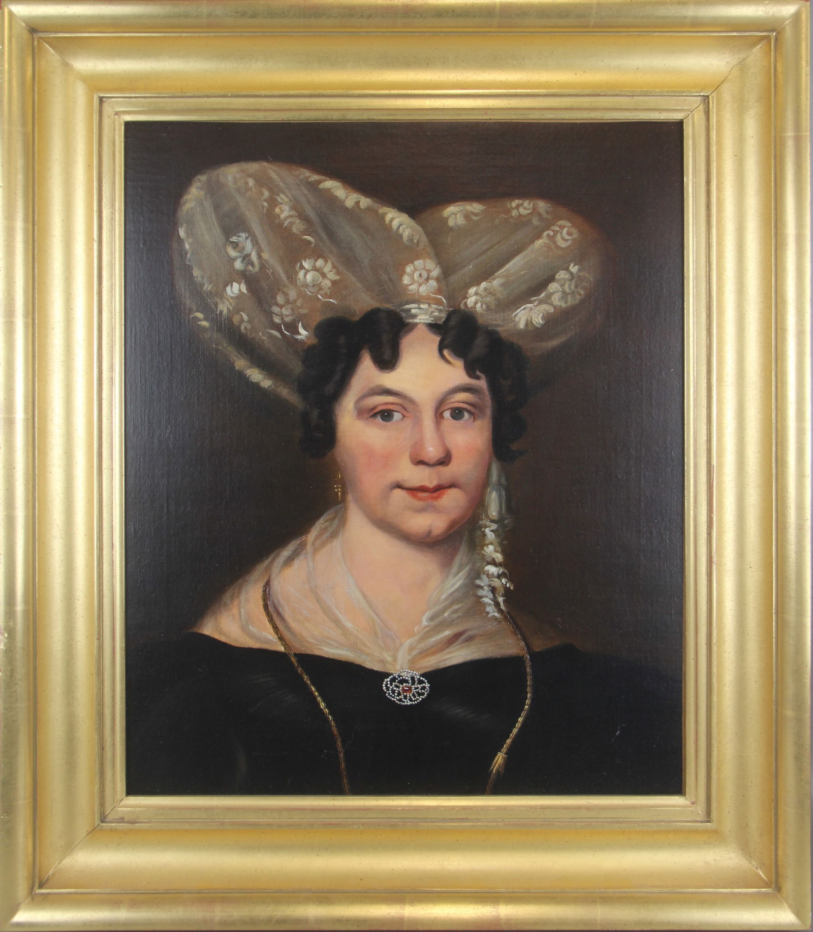 American School Portrait, Woman with Lace Hat (1 of 3)
