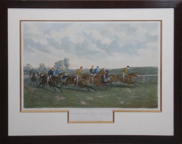 Rounding the Bend, Hand Coloured Engraving