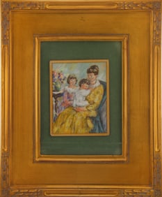 Ann Crozer Aspen, Pastel "Mother & Children"