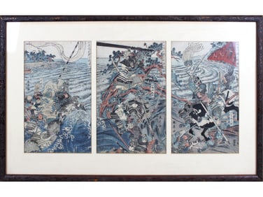 Katsukawa Shuntei, Japanese Woodblock Triptych