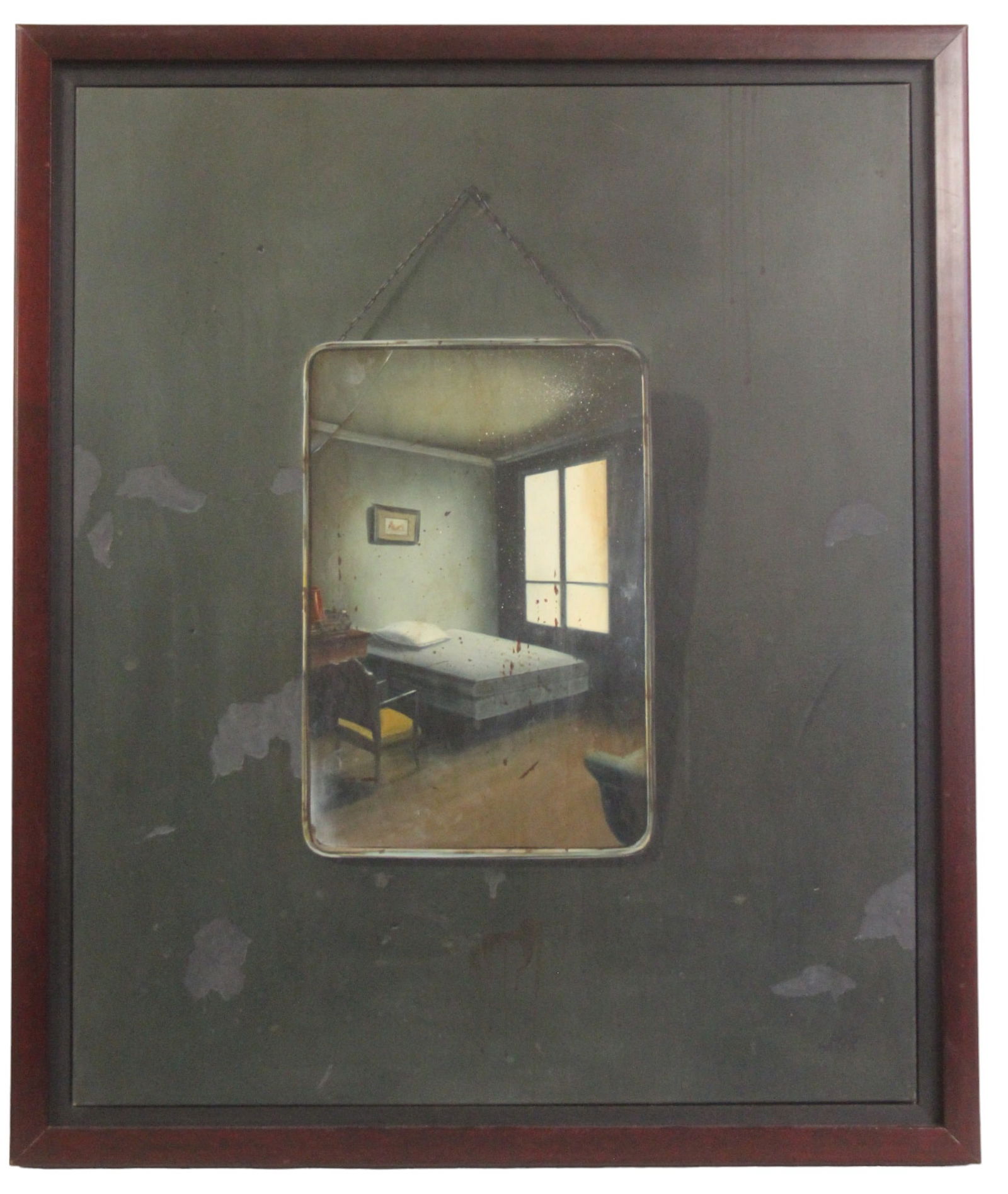 Claude Lazar, O/C Painting "Through the Glass" (1 of 2)