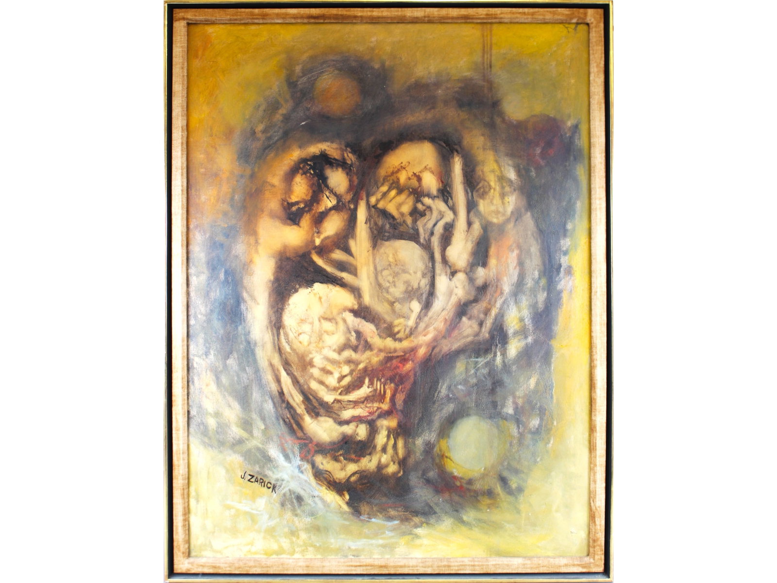 Joye Zarick, Abstract Oil on Canvas: Joye Zarick (American, 1923-1990), untitled abstract oil on canvas. Sight seen approx. 29-1/2" x 40". Signed lower left. This lot is being offered on behalf of the New York County Public Administrator