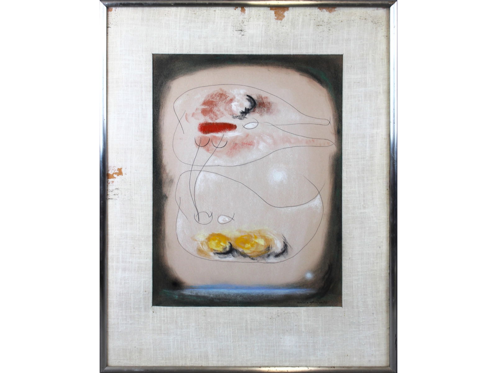 David Clarke (1920 - 2005) Watercolor-Pastel: 14" x 19" Signed lower right. AbstractThis lot is being offered on behalf of he New York County Public Administrators Office from the Estate of Caroline Faulkner (240523).