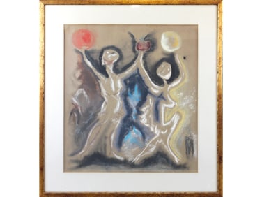 David Clarke (1920 - 2005) Watercolor-Pastel