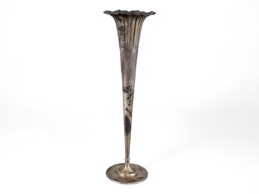 Tiffany Sterling Silver Trumpet Vase