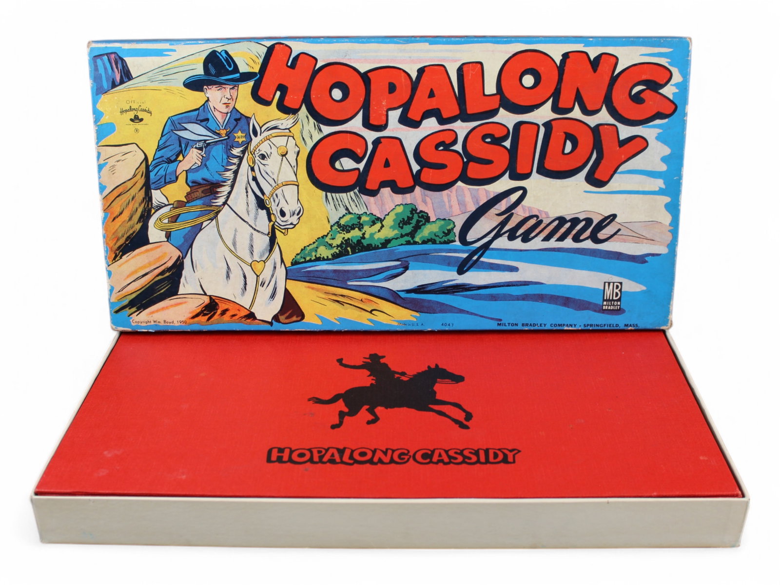 Hopalong Cassidy Board Game: Contents appear never played with. Unpunched and unused. Great Nostalgic Board game.