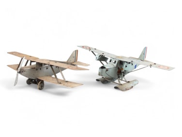 (2) Built Up Metal 1930's Airplanes