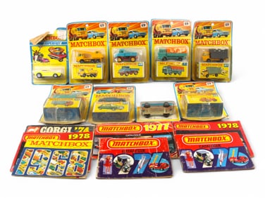 Vintage Matchbox Vehicle Lot on Original Cards