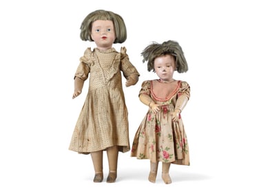 Lot of (2) Schoenhut Girl Dolls