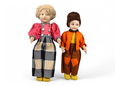 Pair of Lenci Dolls