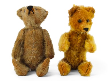 Lot of Two Miniature Teddy Bears
