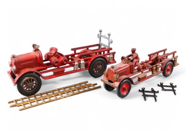 Cast Iron Fire Trucks Lot of (2)