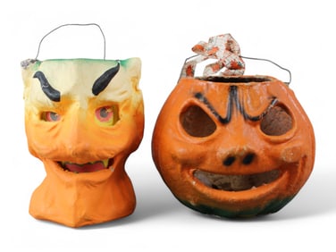 Lot of (2) Halloween Candy Containers