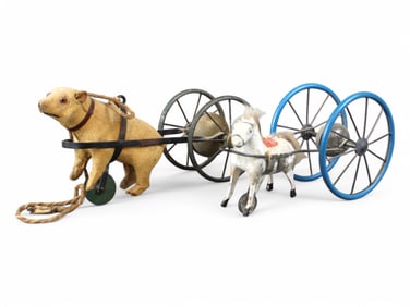 Lot of (2) Early Pull Bell Toys
