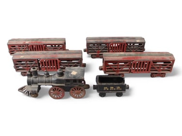 (6) Piece Cast Iron Floor Train