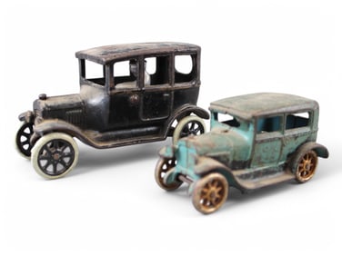 Lot of (2) Cast Iron Arcade Sedans