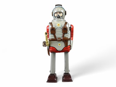 Japanese Tin Litho Wind-up Space Commando.