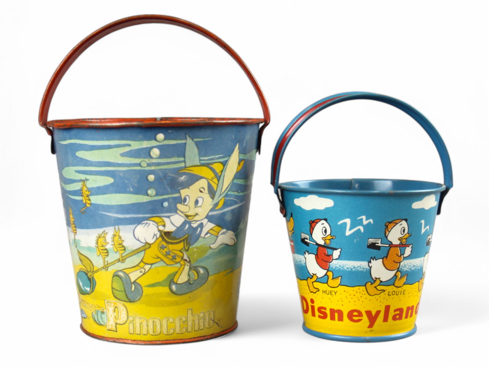 (2) Disney Sand Pails - Pinocchio & Disneyland (1 of 5)