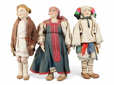 3 Russian Stockinette Dolls