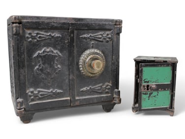 Lot of (2) Cast Iron Safe Banks