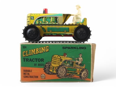 Marx Tin Litho Climbing Tractor in Original Box