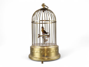 German Karl Griesbaum Automaton Musical Birdcage