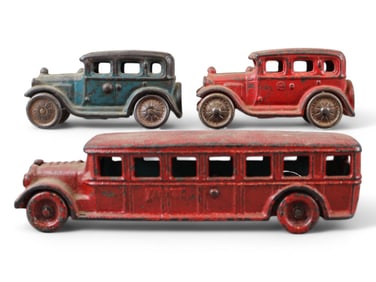 Lot of (3) Cast Iron Vehicles