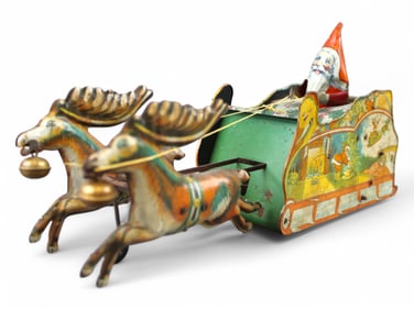 Strauss Santee Claus Tin Wind Sleigh