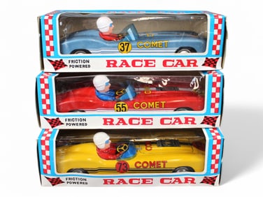 Japanese Tin Friction Comet Race Car Boxed