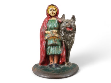 Cast Iron Red Riding Door Stop
