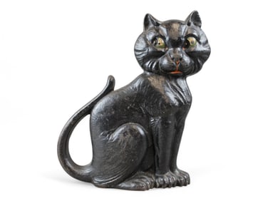 Cast iron Cat Doorstop by A.M. Greenblatt Studio