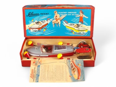 Schuco 5411 Elektro Delfino Boat Set in Orig Box