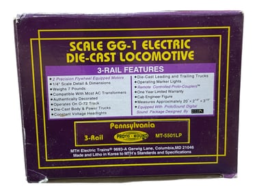 MTH 5501LP Scale PRR GG1