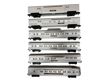 6 Lionel American Flyer PRR Passenger Cars