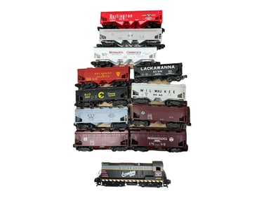12pc American Flyer Lionel Diesel Hopper Train