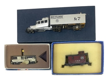 3pc Brass HOn3 Train Group