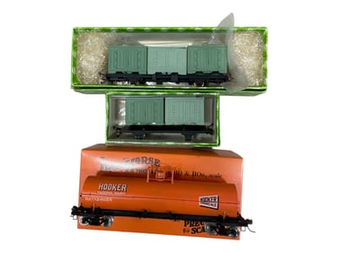 3 Brass HO Freight Cars