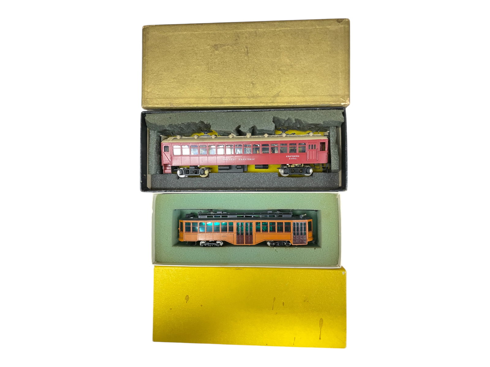 2 Brass HO Trolley Cars (1 of 3)