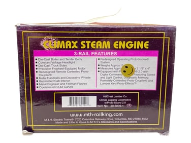 MTH 20-3039-1 Hillcrast Lumber Climax Logger