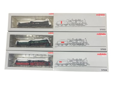 3 Digital Marklin HO Steam Locomotives