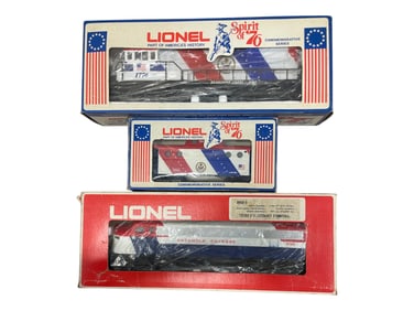 3 Lionel Bicentenial Pieces