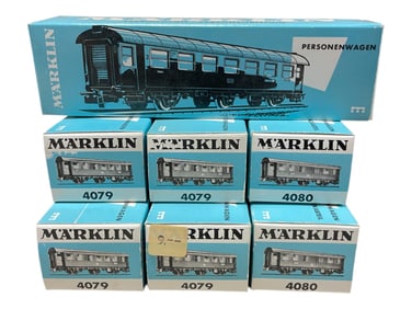 7 MINT Vintage Marklin HO Passenger Cars