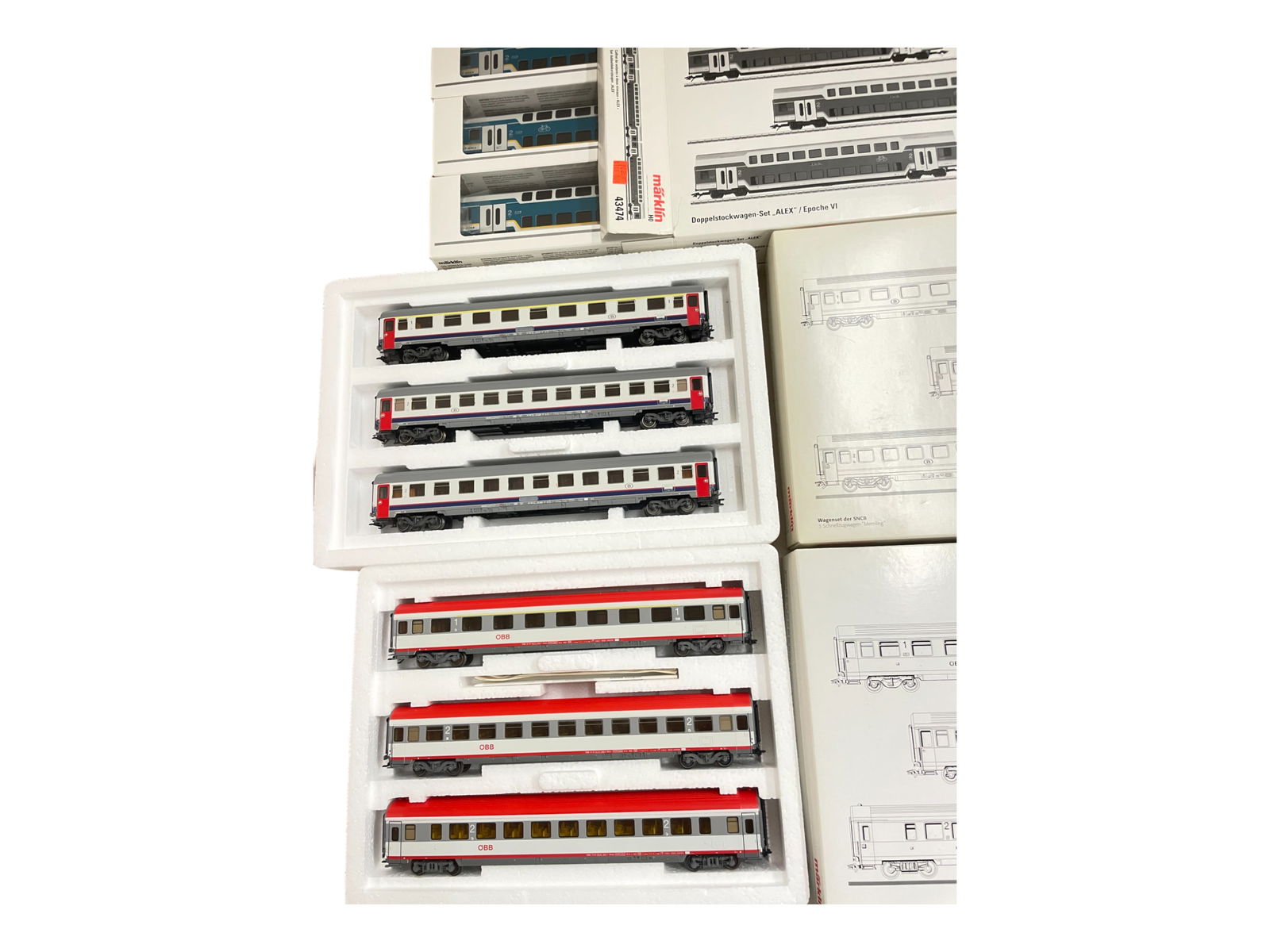 3 Marklin HO 3-Car Passenger Sets (1 of 5)