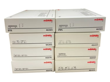 8 Boxed Marklin HO Car Sets