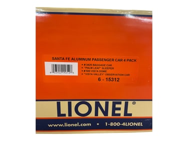 Lionel 15312 SF Pass Car 4-Pack