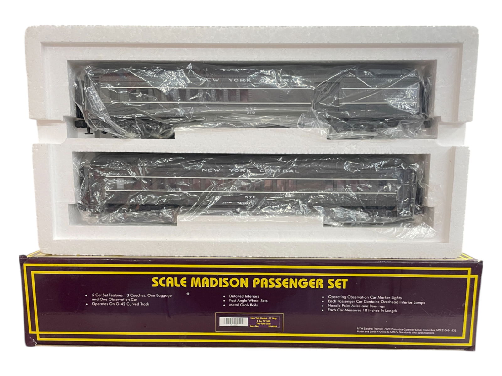 MTH 20-4026 NYC Scale Madison Cars (1 of 3)